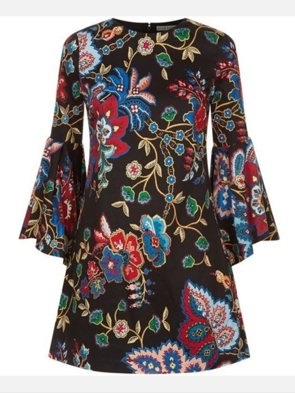 Alice + Olivia Thym Trumpet Sleeve Tunic Dress Size 12